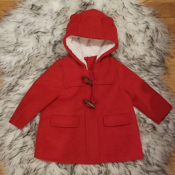 GAP Other - Baby Gap Girls Red Bear Coat